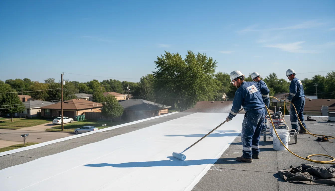 Commercial roof coating in Hymera, IN near me